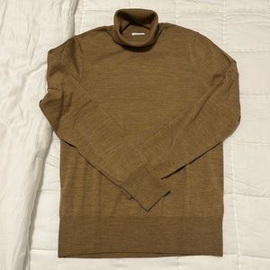 J.Crew Factory Merino Wool Blend Turtleneck Sweater - Camel - Size M